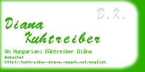 diana kuhtreiber business card